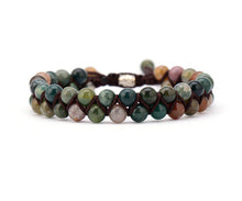 Load image into Gallery viewer, Men Bracelet Cool African Stone Beads Braided Cuff Bracelet
