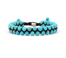 Load image into Gallery viewer, Men Bracelet Cool African Stone Beads Braided Cuff Bracelet